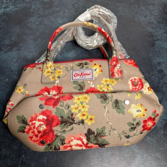 Cath Kidston London Winter Rose Floral Satchel Crossbody Bag Purse - Picture 2 of 7